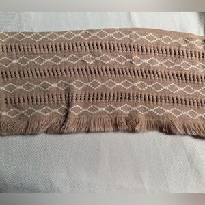 Elegant cream  Fringed  Scarf